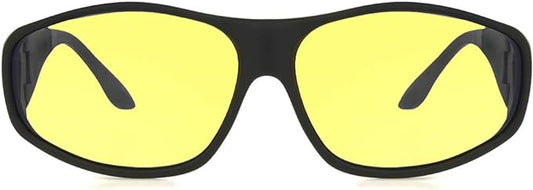 Dioptics Haven Everest Fits Over Sunglasses Polarized Rectangular, Black/Night Driver Lens, 68 mm