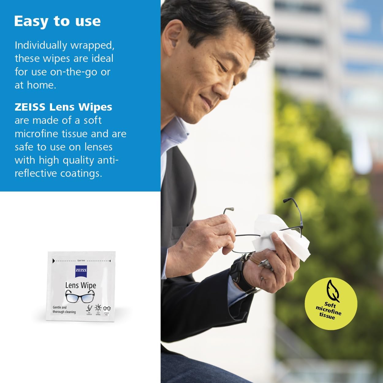 Zeiss Lens Wipes (80 Pack)